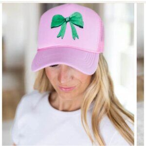 Green Bow Pink Trucker Hat